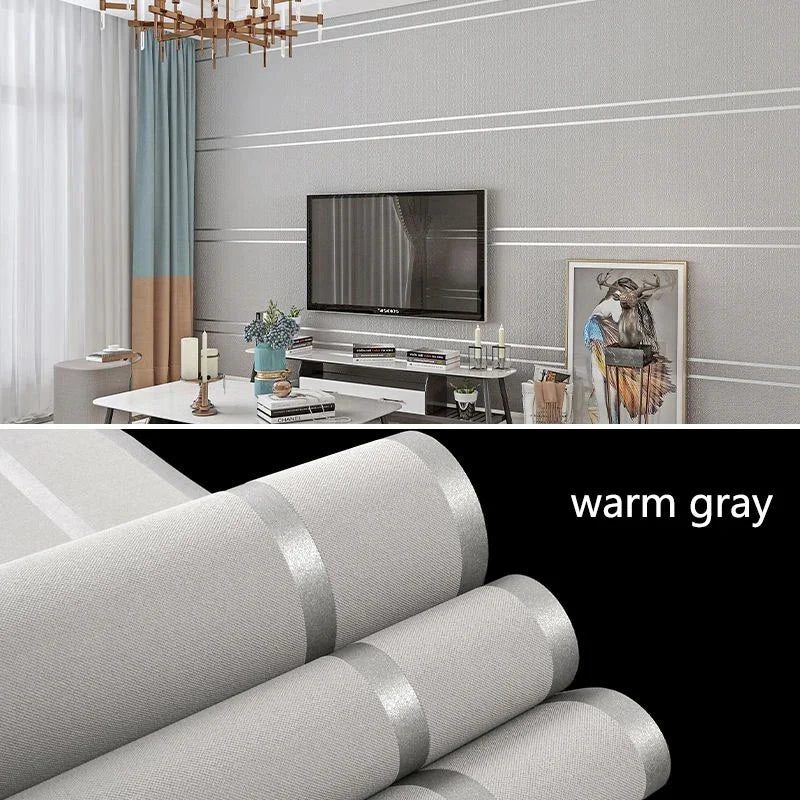 Deerskin-Texture Nordic Geometric Traditional Non-Woven Wallpaper – 53 cm × 9.5 m