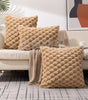 Woven Plush Throw Pillow Cover – Yellow, Orange & Khaki