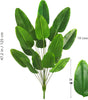 Large Artificial Bird of Paradise Plant Leaves – Real Touch Tropical Strelitzia Faux Greenery for Home & Garden Decor