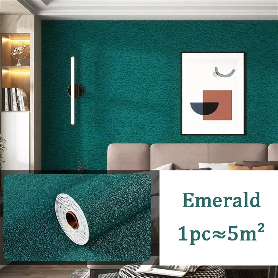 10m 3D Extra-Thick Waterproof PVC Peel-and-Stick Wallpaper – 2.5mm Embossed, Anti-Collision & Mould-Resistant