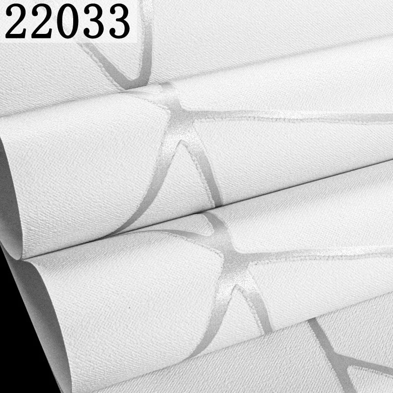 Grey, White & Blue Geometric 3D Embossed Traditional Non-Woven Wallpaper Roll – 53 cm × 9.5 m
