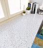 Waterproof White Terrazzo Granite Peel and Stick Wallpaper – Oil-Proof, High Temperature Resistant Self-Adhesive Vinyl Contact Paper