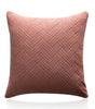 Warm-Tone Interlocking Quilted Velvet Pillow Covers – 17.72 in Square