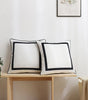 Velvet Border Throw Pillow Cover – Black or Dark Blue, 2 Square Sizes