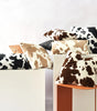 Plush Cow-Print Throw Pillow Cover, Double-Sided Polyester, Square or Lumbar, Cover Only