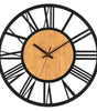 40 cm Antique-Style Iron Roman Numeral Wall Clock – Quiet Quartz Openwork Decor