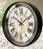Vintage Roman Numeral Wall Clock – 8 in, Silent, Tempered Glass Face