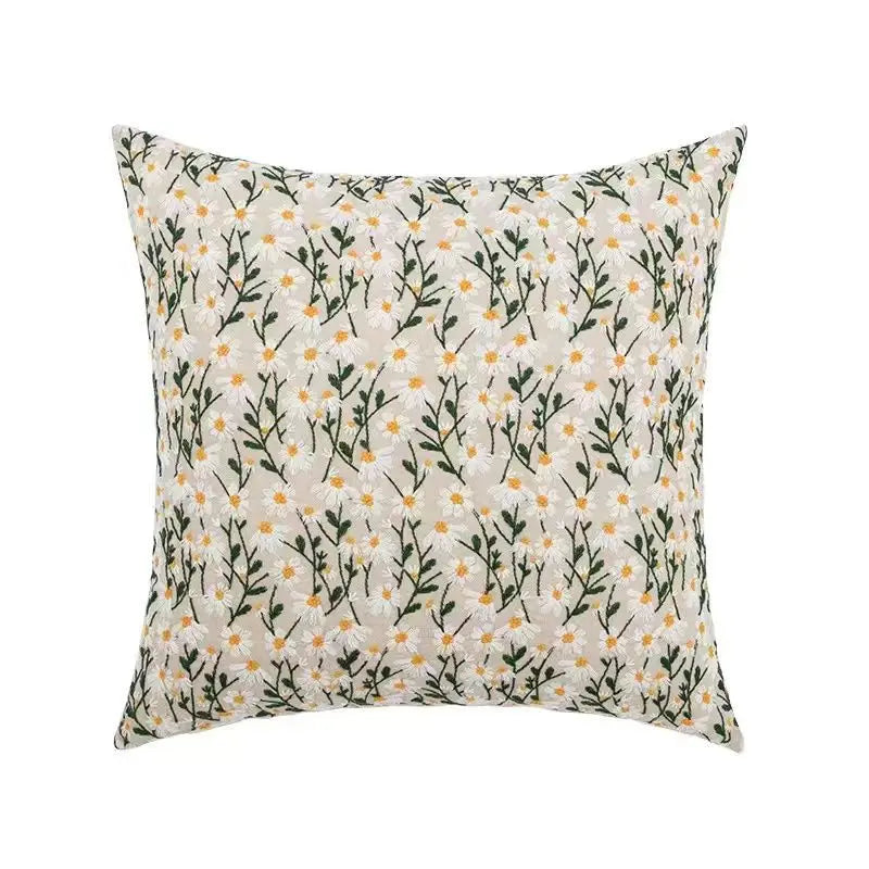 Bohemian Embroidered Tassel Polyester-Cotton Pillow Cover – Designs 1–8, 45 × 45 cm