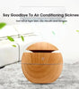 200ml Mini Wood Grain USB Humidifier with LED Night Light