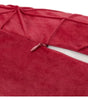Red Geometric Grid Velvet Pillow Cover – 17.72 in, Single or Set of 2