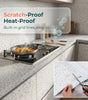 Waterproof White Terrazzo Granite Peel and Stick Wallpaper – Oil-Proof, High Temperature Resistant Self-Adhesive Vinyl Contact Paper