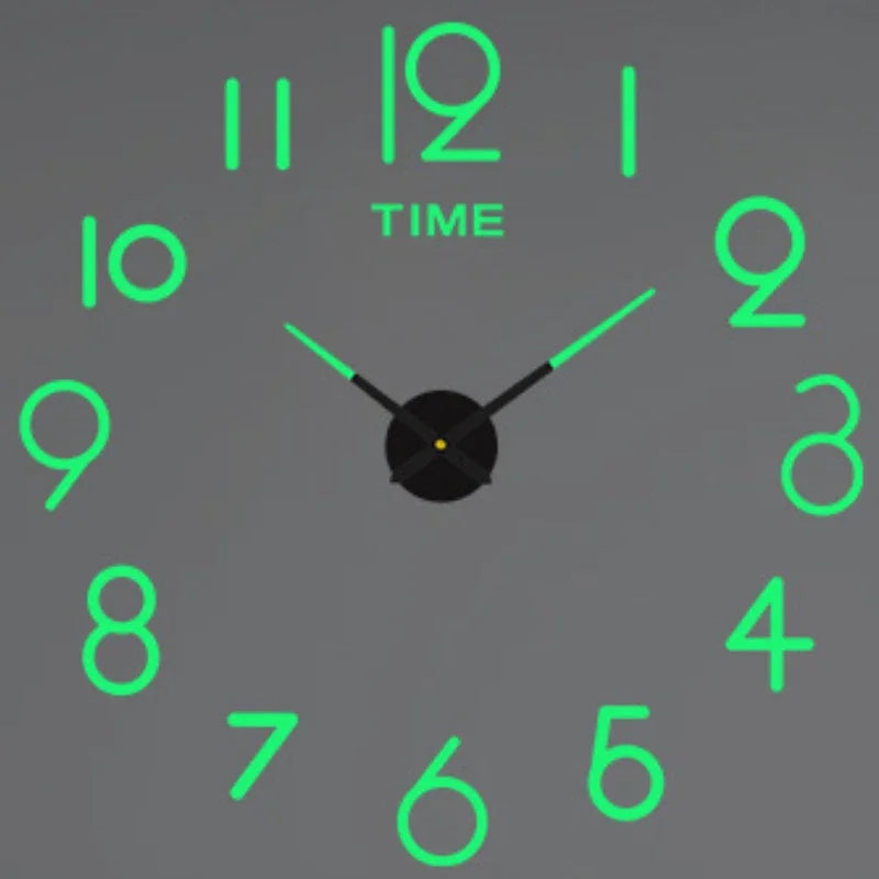 Luminous Acrylic DIY Wall Clock – 12 Designs, 36 or 48 Inch