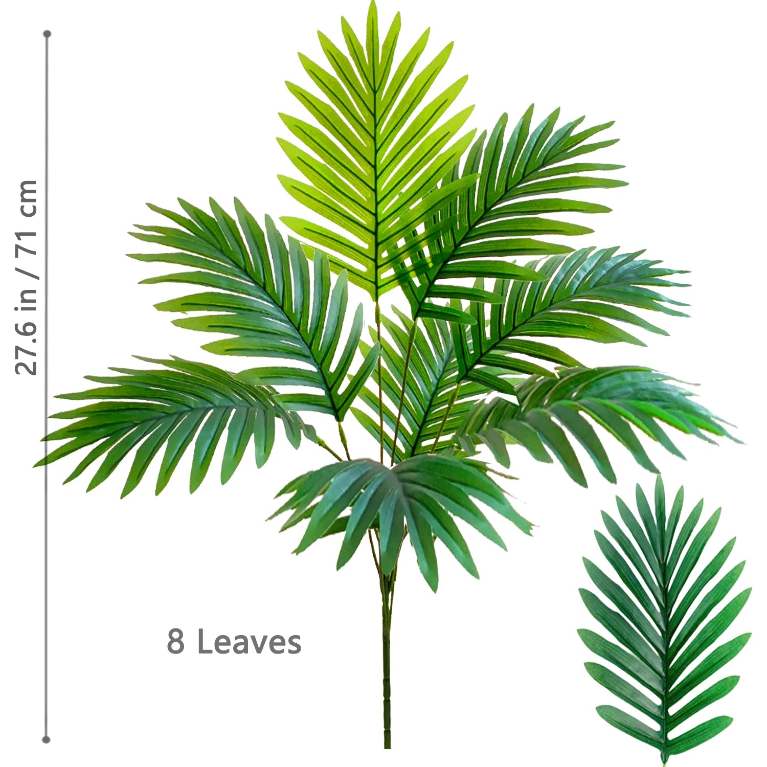 Large Artificial Palm Tree Branches – Tropical Fake Palm Leaf Plant for Home, Garden & Event Decoration