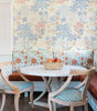 Light Blue Floral Waterproof PVC Peel-and-Stick Wallpaper for Walls & Cabinets