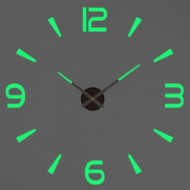 Luminous Acrylic DIY Wall Clock – 12 Designs, 36 or 48 Inch