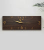 Rectangular Wooden Quartz Wall Clock – Raised Numerals, 15.75 × 5.51 in#