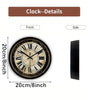 Vintage Roman Numeral Wall Clock – 8 in, Silent, Tempered Glass Face