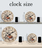 Paris Eiffel Tower Coffee Cup Silent Wall Clock – Wooden Quartz Decor, 10, 12 or 16 Inch