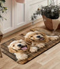 Golden Retriever Doormat – Non-Slip Washable Polyester Flannel Entryway Mat, Designs 2–5