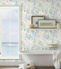 Boho Floral Waterproof Removable Vinyl Peel-and-Stick Wallpaper for Bathroom & Bedroom