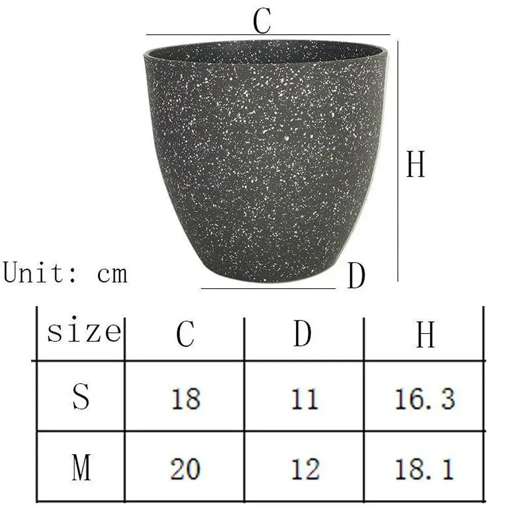 Plastic Bonsai Flowerpot Frosted Large-capacity Succulent Flowerpot Imitation Stone Plant Growth Cultivation Pot for Home