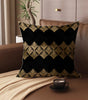 Art Deco Gold-Pattern Polyester Peachskin Pillow Cover – Designs 1–2, 4 Sizes