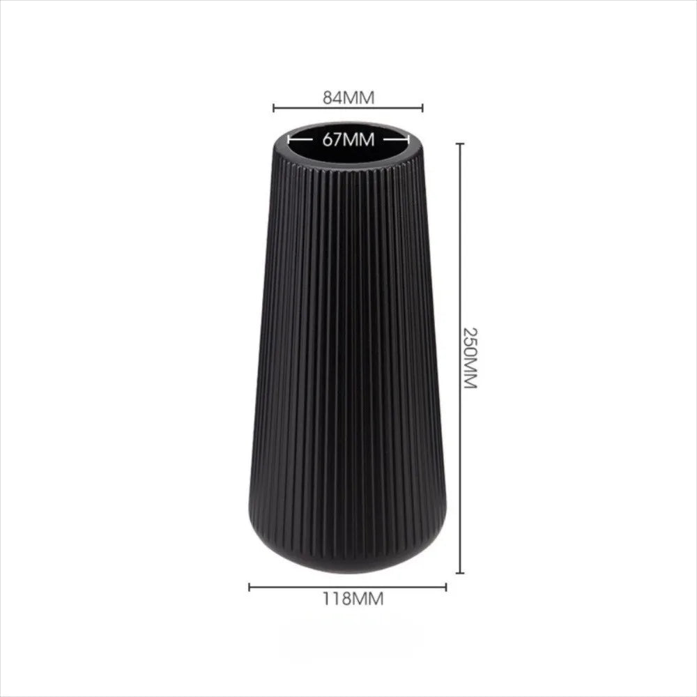 Modern Plastic Flower Vase Solid Color High-end Water Cultivation Vase Home Decoration Flower Arrangement Vase