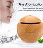 200ml Mini Wood Grain USB Humidifier with LED Night Light