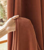 Burgundy Double-Layer Semi-Light Blocking Curtain Panel – 3 Hanging Styles