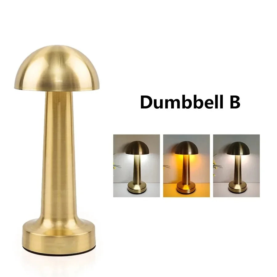 Modern LED Table Lamp – USB-C Rechargeable, Touch Control, 3 Color Modes & Stepless Dimming Metal Bedside Desk Lamp