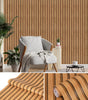 3D Wood Slat Peel and Stick Wallpaper – Waterproof, Oil-Proof, Removable Self-Adhesive Vinyl Wallpaper
