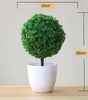 Small Artificial Bonsai Potted Plant – Green Faux Tree Ornament for Home, Garden & Hotel Decor