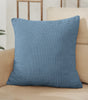 Solid Blue Jacquard Polyester Pillow Cover – 8 Sizes
