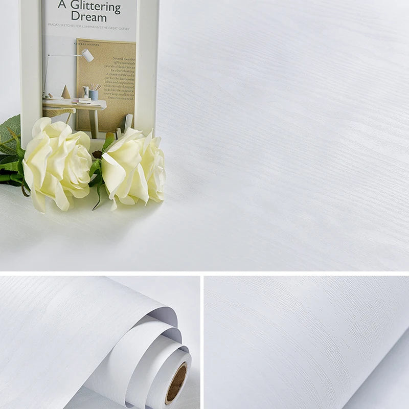 Embossed Wood Grain Peel and Stick Wallpaper – Waterproof, Removable, Self-Adhesive Vinyl Wallpaper