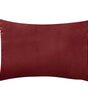 Wine Red & Rose Red Solid Velvet Lumbar Pillow Cover – Soft Woven Fabric, 1 Piece, 11.81 × 19.69 in (30 × 50 cm)