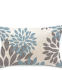 Lake Blue Geometric Linen-Blend Lumbar Pillow Cover – 4 Designs, 2 Sizes