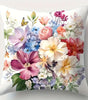 Wildflower and Butterfly Polyester Pillow Cover – Single-Sided Print, 15.75–23.62 in Square, 1 Piece