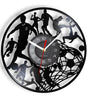 Football Vinyl Record Wall Clock – 30 cm Quartz Decor with Optional LED, Designs 6–10