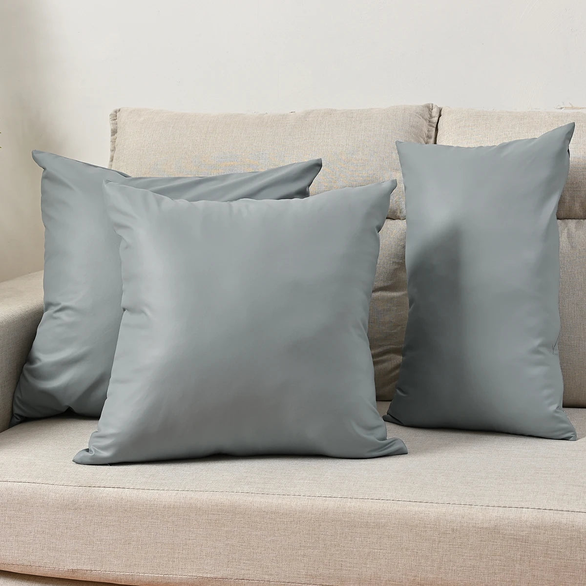 Waterproof Leather Square Pillow Cover – 17.72 or 19.69 in (45 or 50 cm), 1 Piece