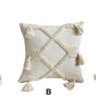 Beige Tufted Tassel Pillow Cover – Geometric Square & Lumbar Designs