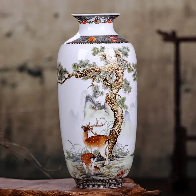 Traditional Animal-Motif Ceramic Flower Vase – 8 Designs