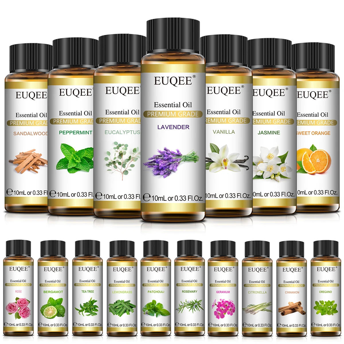 EUQEE 10ml Pure Essential Oil for Diffusers