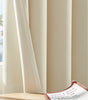 Beige 70%–90% Grommet Semi-Light Blocking Curtain Panel