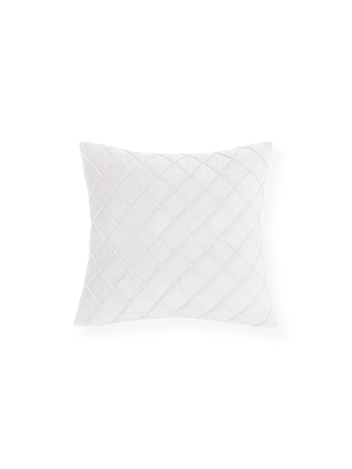 Light Pink & White Velvet Throw Pillow Cover – Raised Diamond Pattern