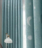 Blue Moon & Star 200 GSM Semi-Light Blocking Curtain Panel – 4 Hanging Styles