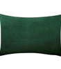 Green Shades Solid Velvet Lumbar Pillow Cover – Soft Woven Fabric, 1 Piece, 11.81 × 19.69 in (30 × 50 cm)