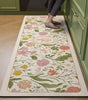 Soft Flannel Kitchen Runner & Entrance Rug – Absorbent Non-Slip Floor Mat in Floral & Grey Designs
