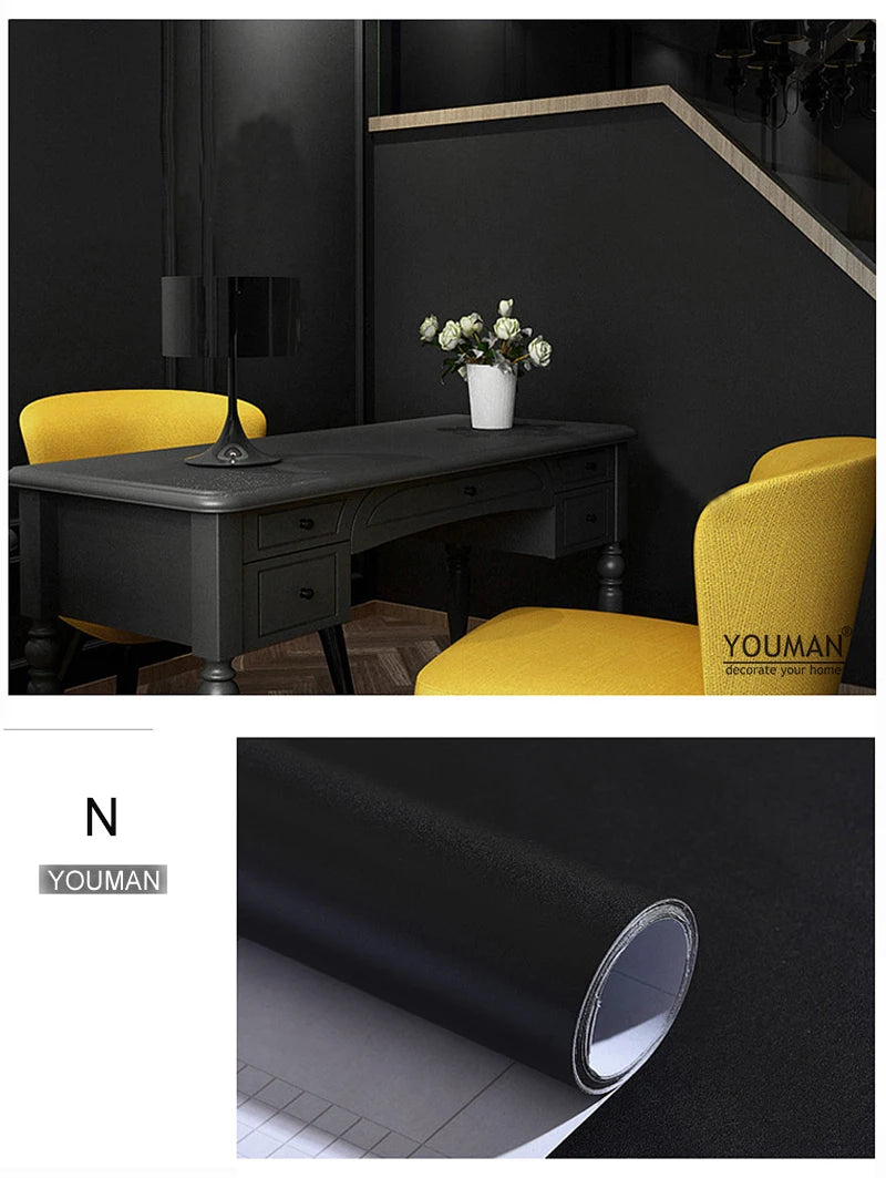 60 cm Wide Thickened Peel-and-Stick Wallpaper – Waterproof Removable PVC Vinyl for Walls, Wardrobes and Furniture