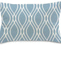 Lake Blue Geometric Linen-Blend Lumbar Pillow Cover – 4 Designs, 2 Sizes