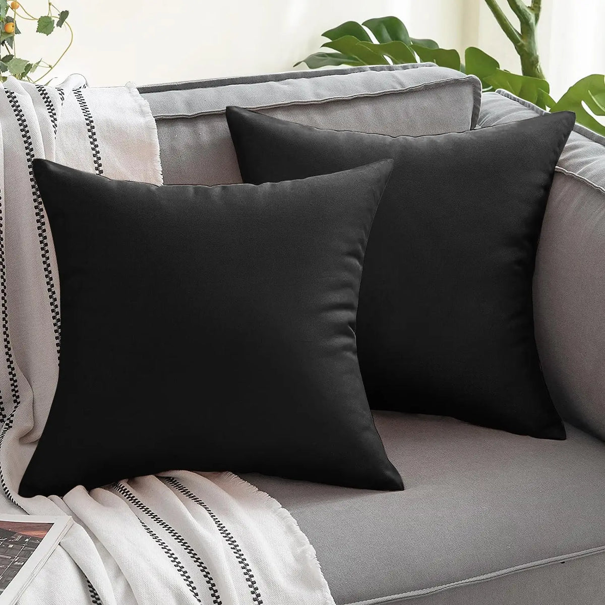 Outdoor Waterproof Polyester Lumbar Pillow Cover – 11.81 × 19.69 in (30 × 50 cm), 1 Piece
